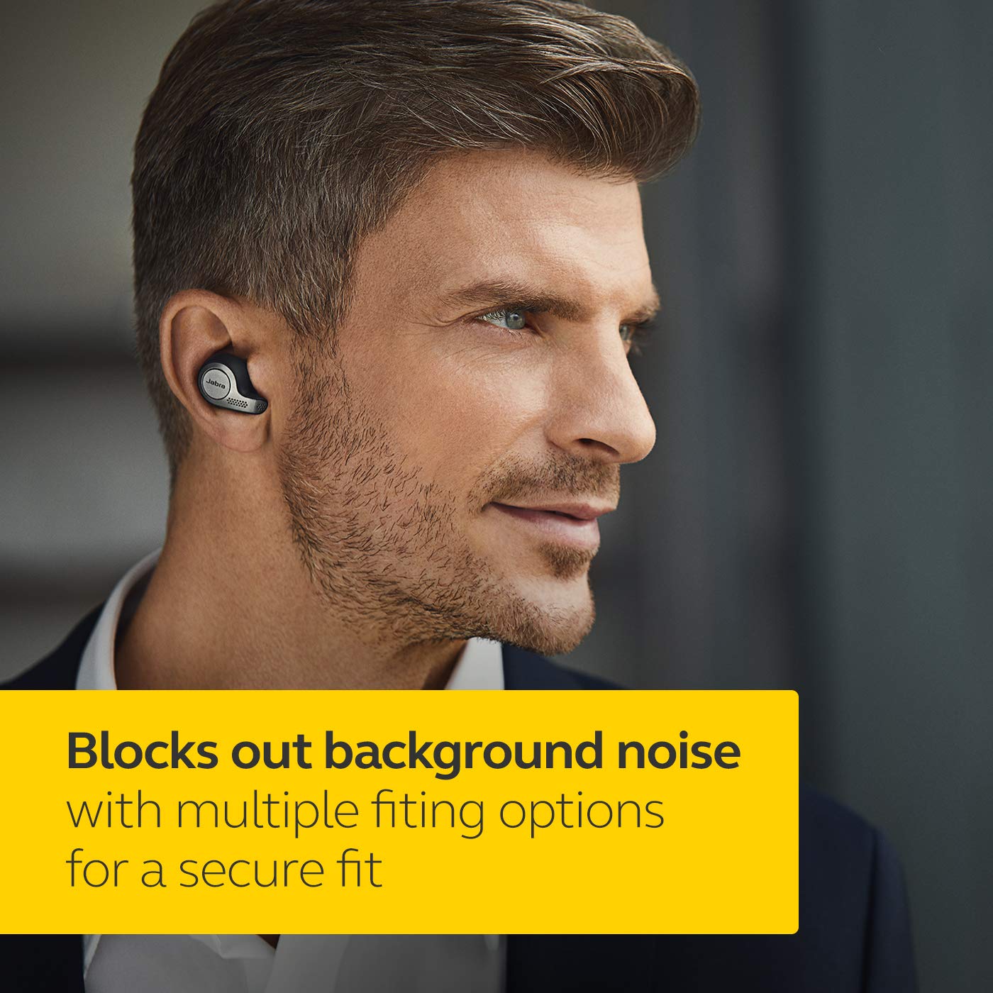 Jabra Fones de ouvido Bluetooth sem fio Evolve 65t, otimizado para